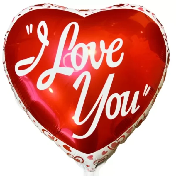 Folyo Balon Çin 18" No:4 I Love You Kalp 10'lu