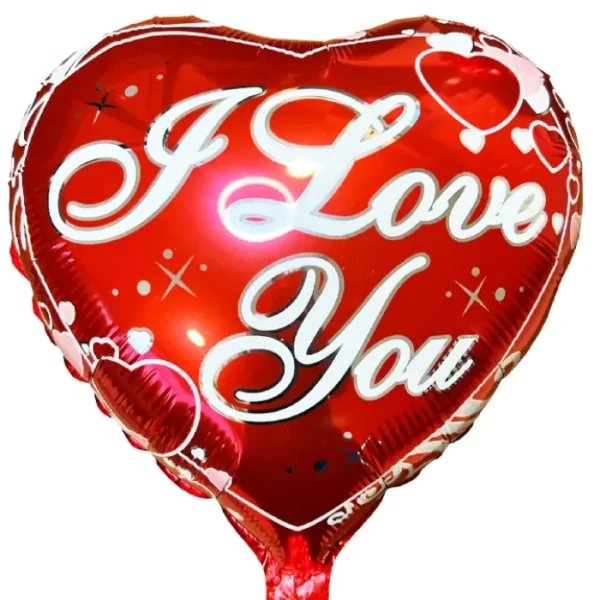 Folyo Balon Çin 18" No:3 I Love You Kalp 10'lu