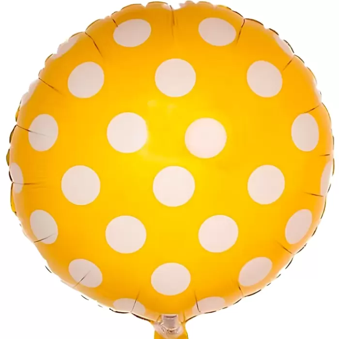 Folyo Balon Çin 18" Puanlı Sarı 10'lu