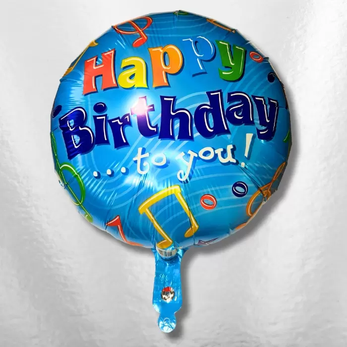 Folyo Balon 18" Happy Bırthday Mavi 5'li