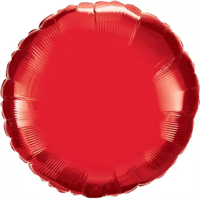 Folyo Balon Çin 18" Yuvarlak Kırmızı 10'lu