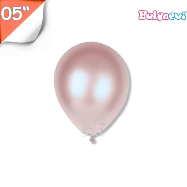 Metalik 05" Balon Balonevi Gül Kurusu