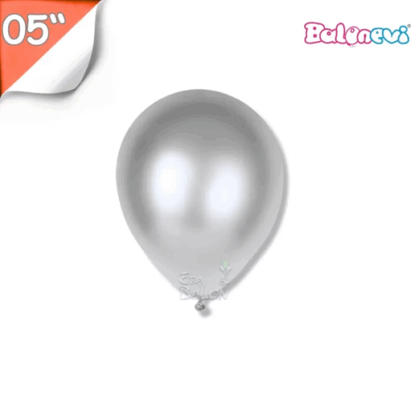 Metalik 05" Balon Balonevi Gümüş