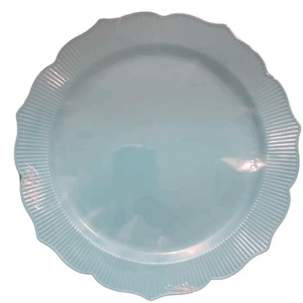 Tabak Lüks Sert Plastik 25 Cm 6'lı Mavi